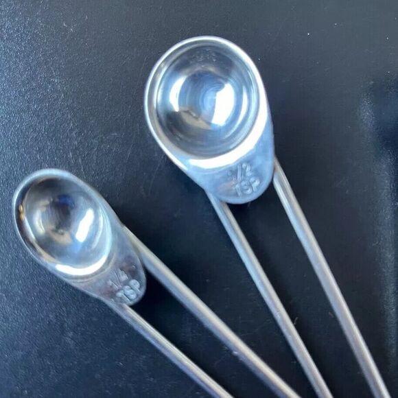 Small Measuring Spoons Stainless Steel Dash Pinch Smidgen 1, 1/2, 1/4 TSP Set/6 - Picture 6 of 9